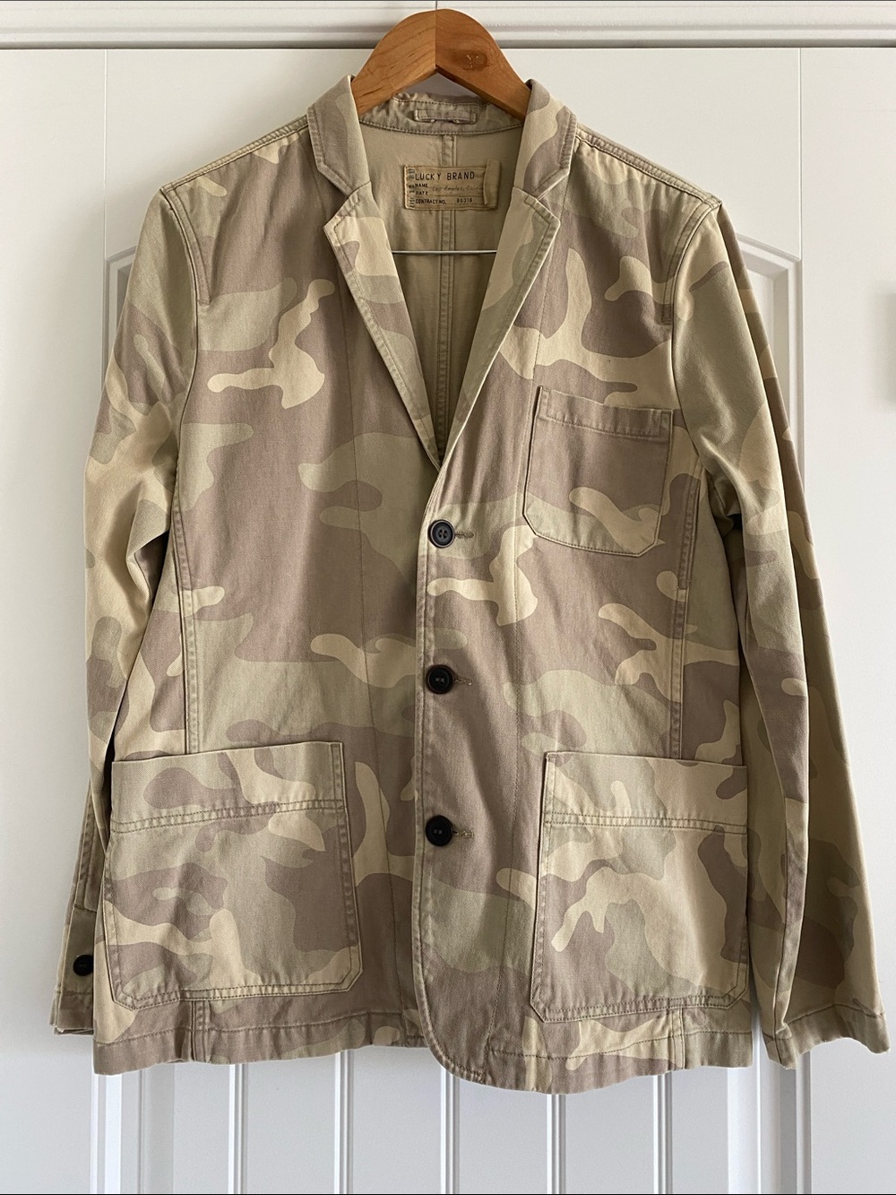 Lucky Brand Men's Beige Camo Field Jacket